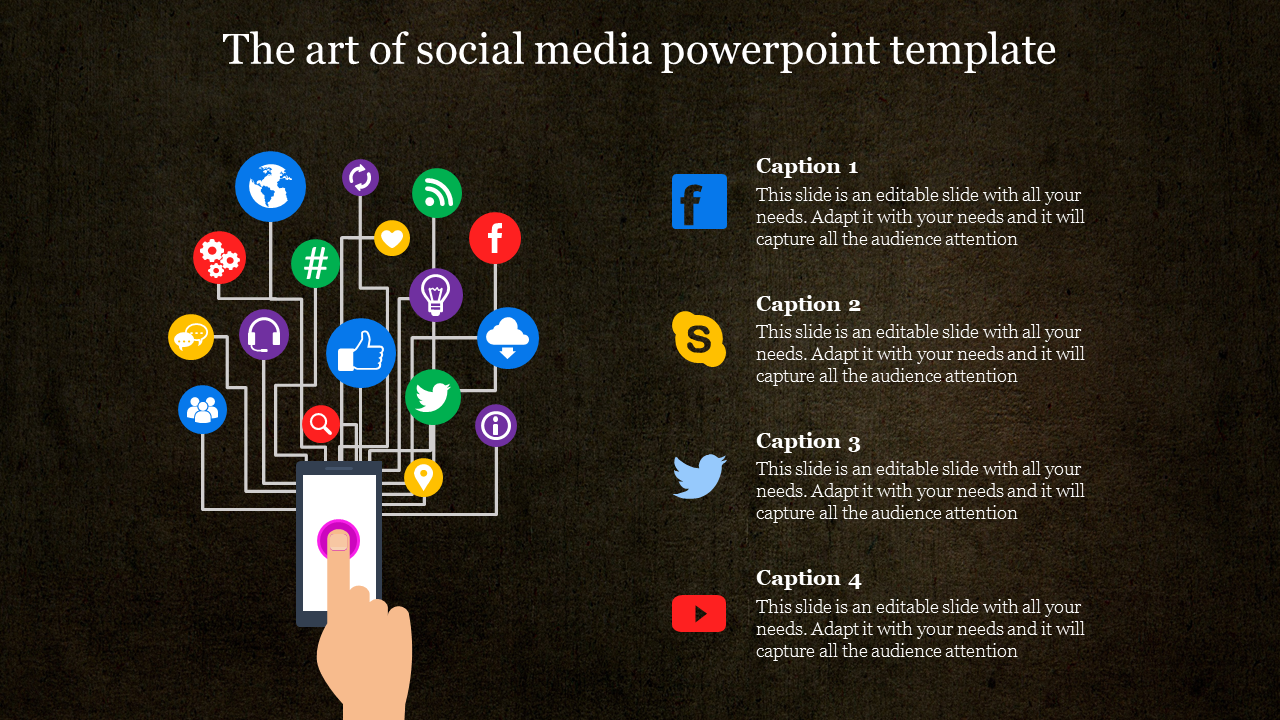 social media powerpoint template-the art of social media powerpoint template